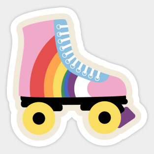 Rainbow Roller Skates Sticker